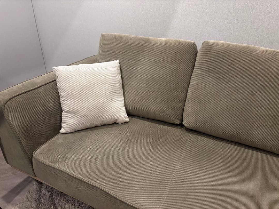 【裕介】ソファー ファブリック コーデュロイ 3人掛け