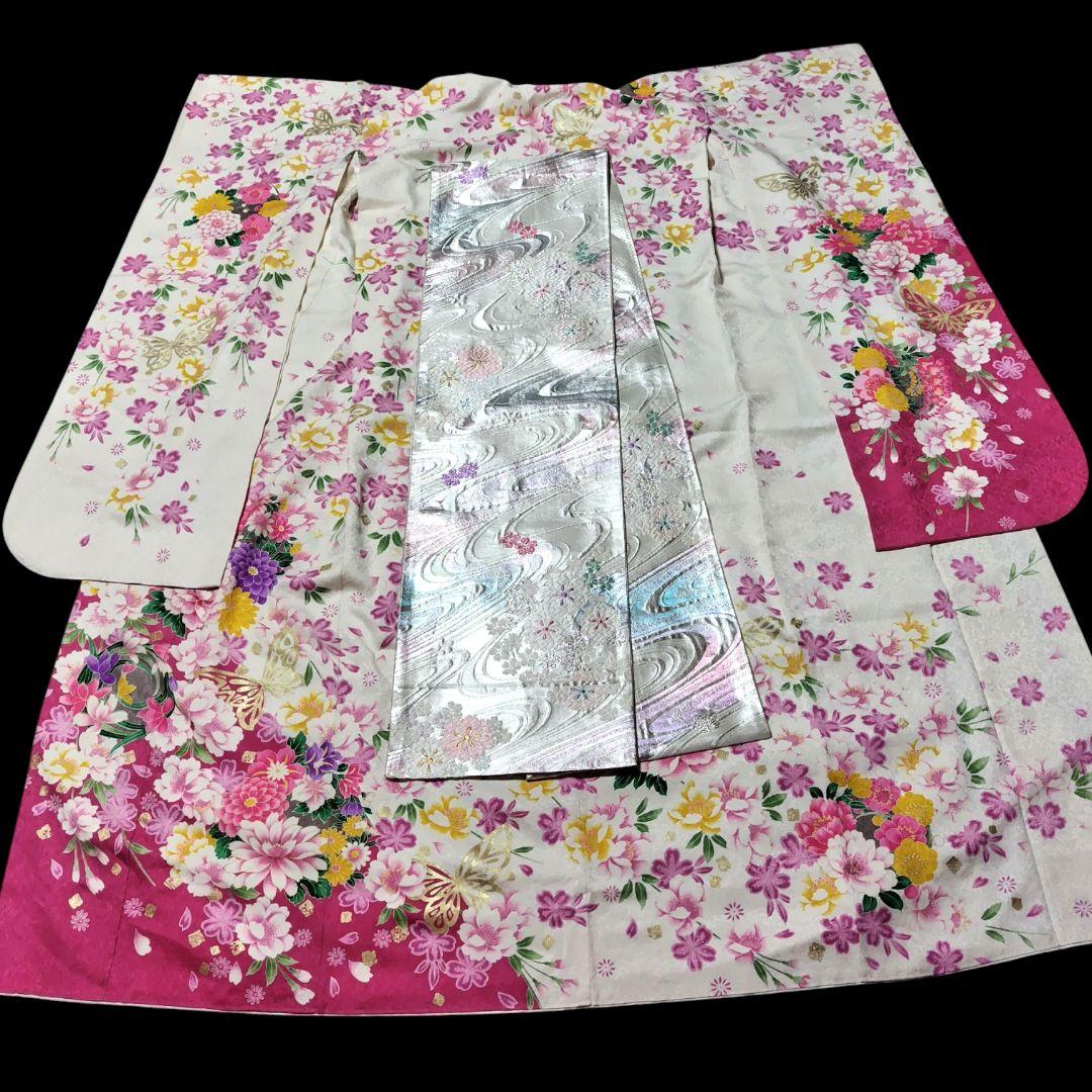 振袖フルセット(8点)・成人式・金彩加工・くすみ・ピンク・正絹・逸品