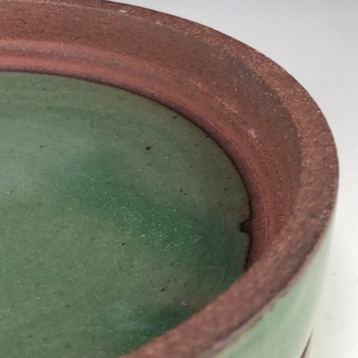 中島正雄 青磁 牡丹文 陶硯 香合