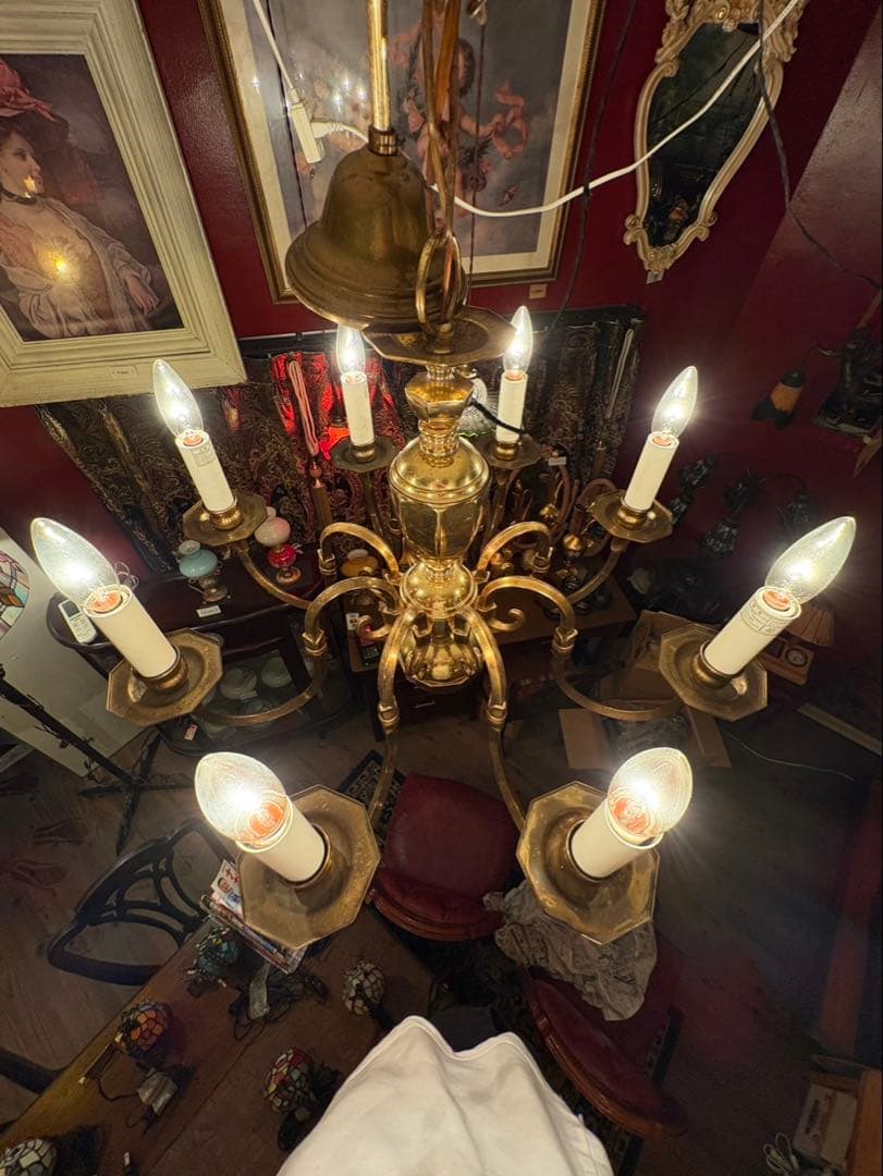 イギリス真鍮高級シャンデリア