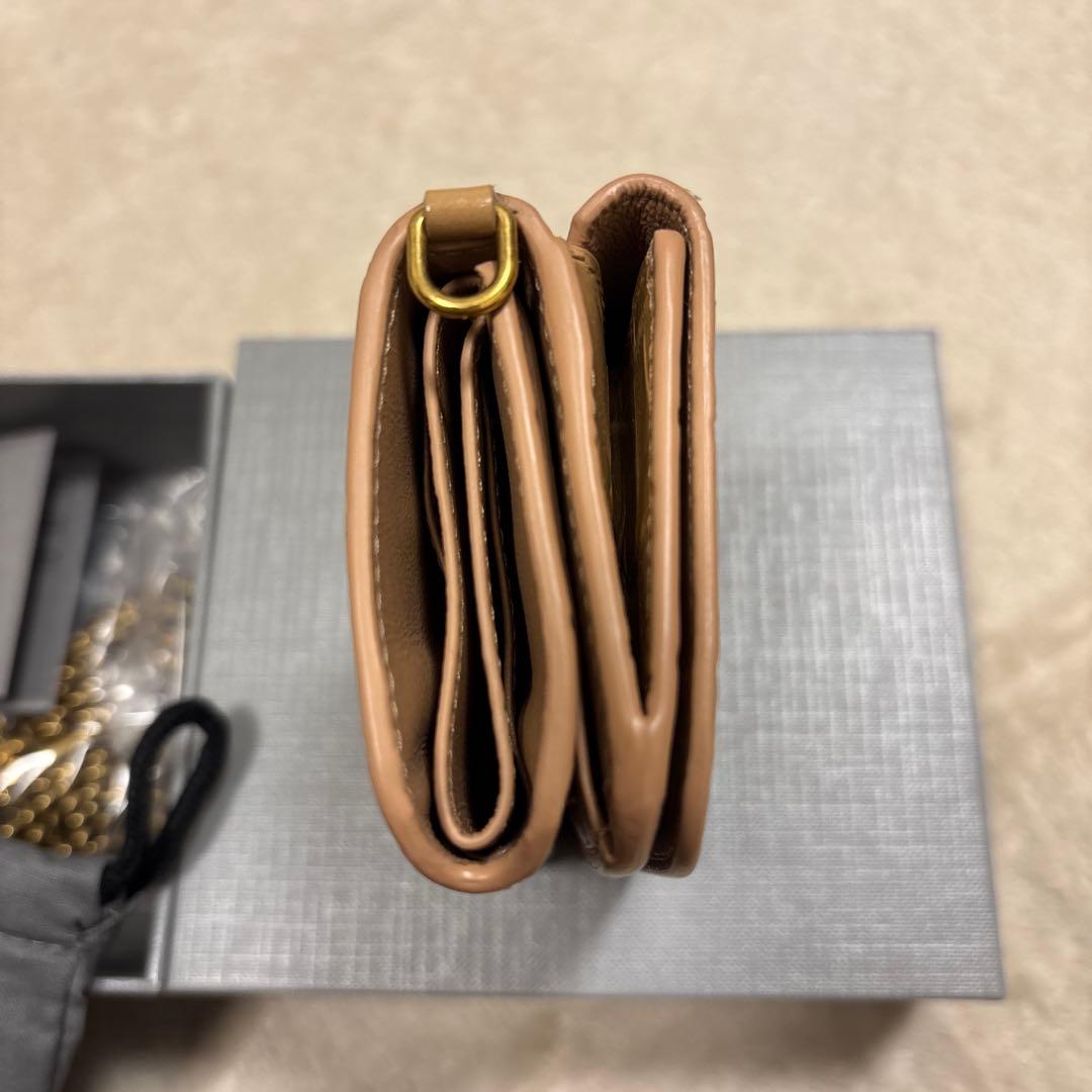 美品⭐️BALENCIAGA ショルダーウォレット　ミニ財布　三つ折り