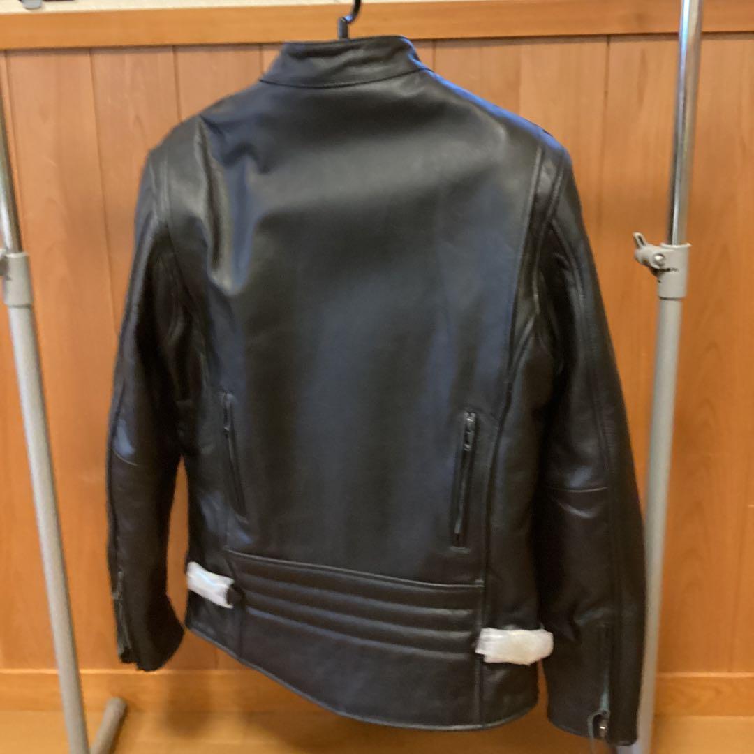 【美品】本革プロテクター付きシングルライダースジャケット　リューグーレザーズ