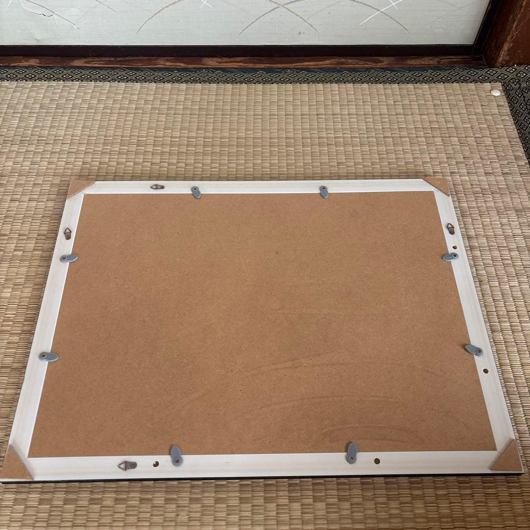 富士山と漁船の版画作品