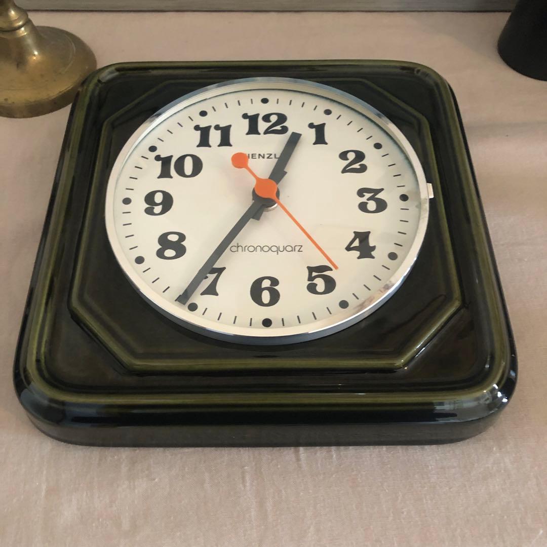 ドイツ　KIENZLE キエンツレ　陶器の掛け時計　アンティーク