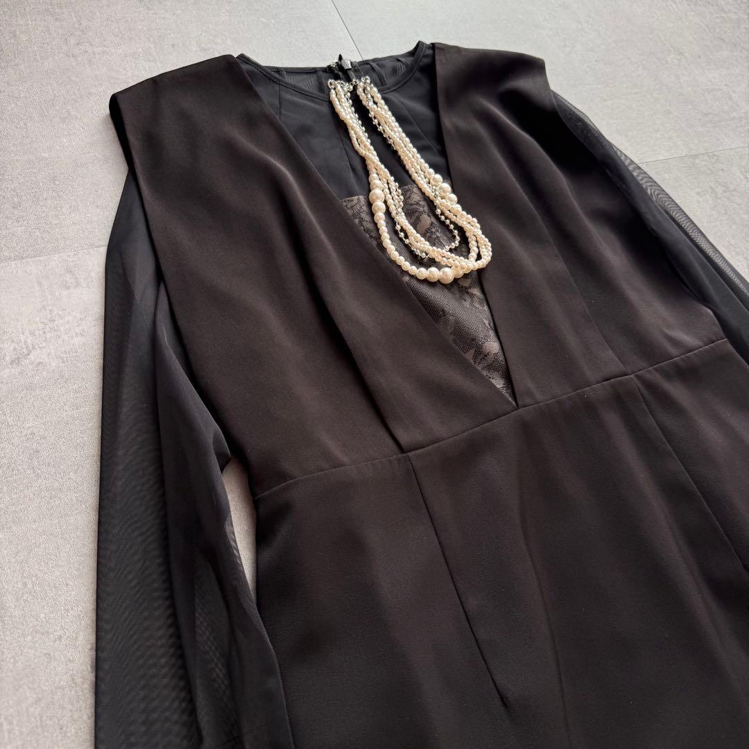 GIRL チュールトップス・ジャンパースカートレイヤード 低身長 オケージョン