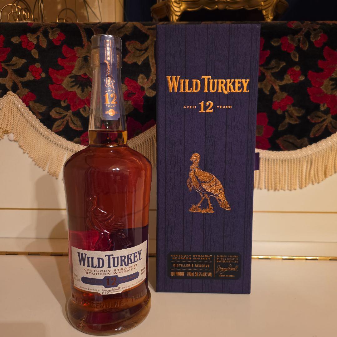 [ 入手困難 ] ワイルドターキー 12年 箱付き 終売品 13500円 !
