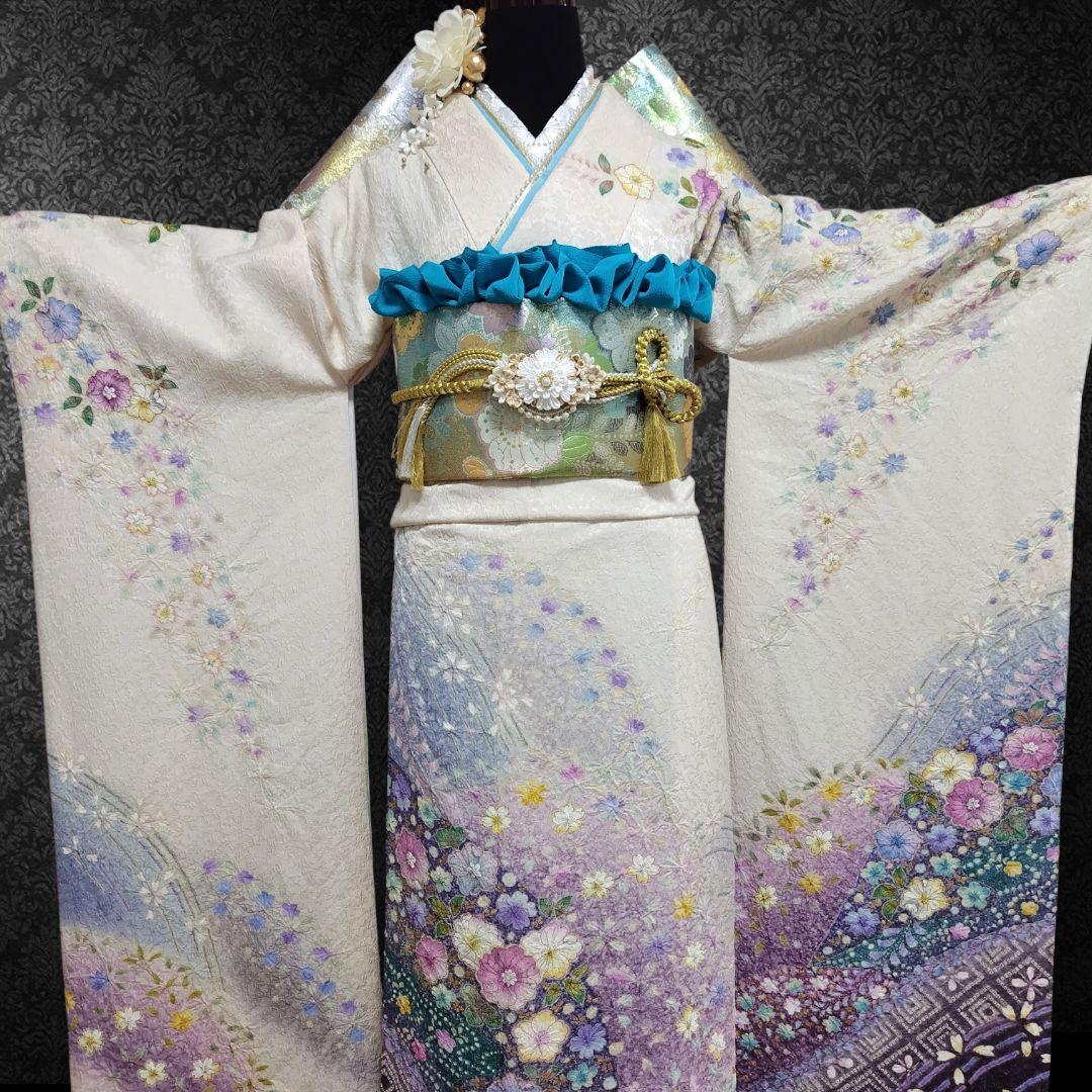 お直し無料☆振袖フルセット(8点)・成人式・辻ヶ花・辻が花・落款入り・作家物