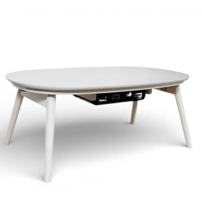 フォロー割【新品・訳あり】折れ脚こたつテーブル 90×50cm 楕円形