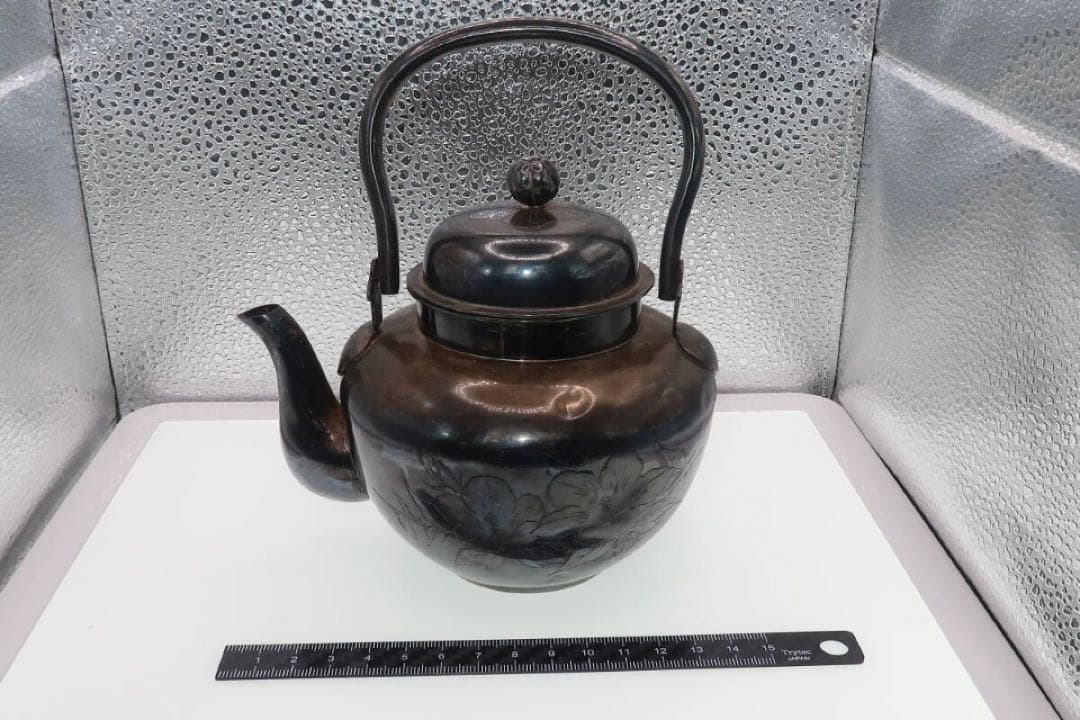 【純銀製】銀瓶 やかん 急須 湯沸かし 煎茶道具 茶道具 金属工芸 約214g