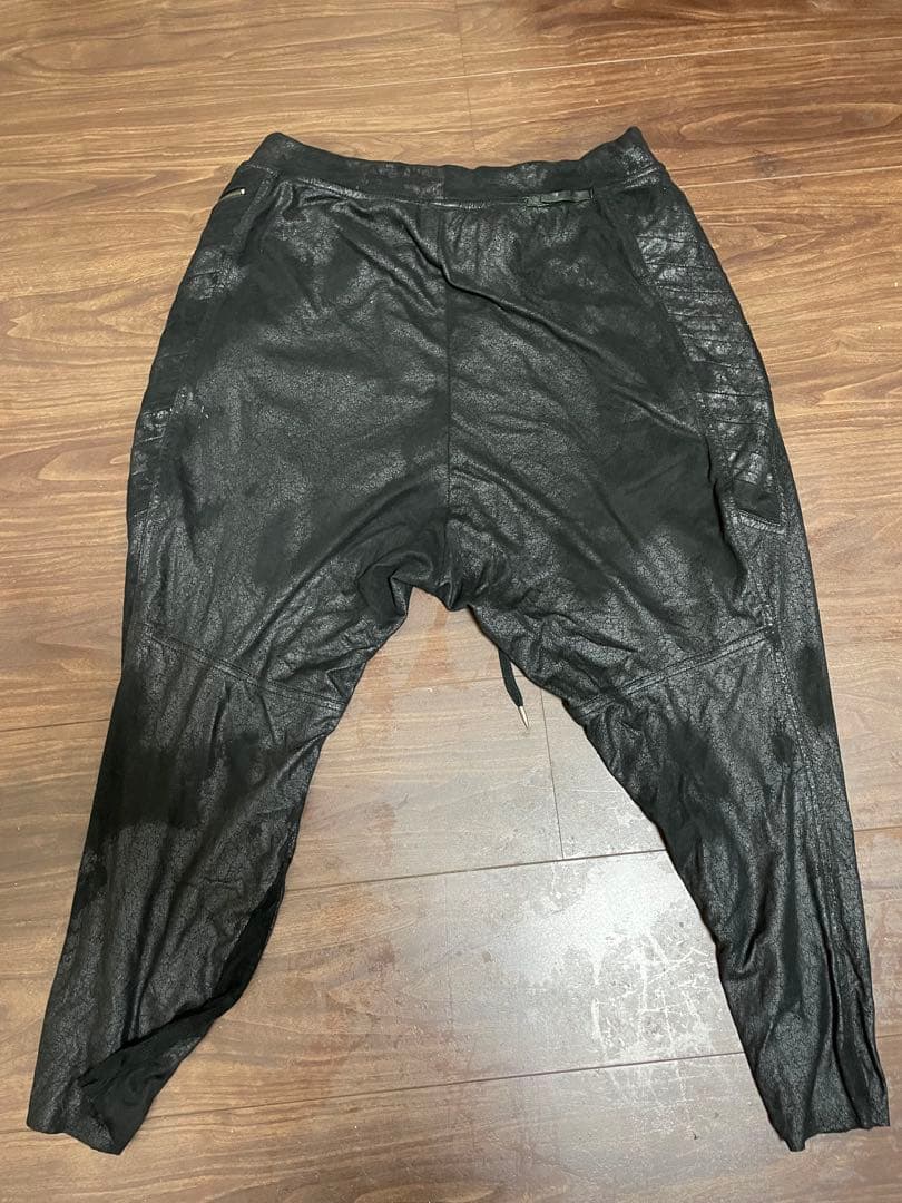 14th addiction コーティングモトクロススウェットパンツ