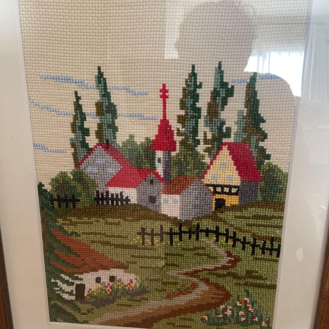 ［逸品物］海外アンティーク　重厚感ある彫額　ガラス付き　縦にも横にも使えます