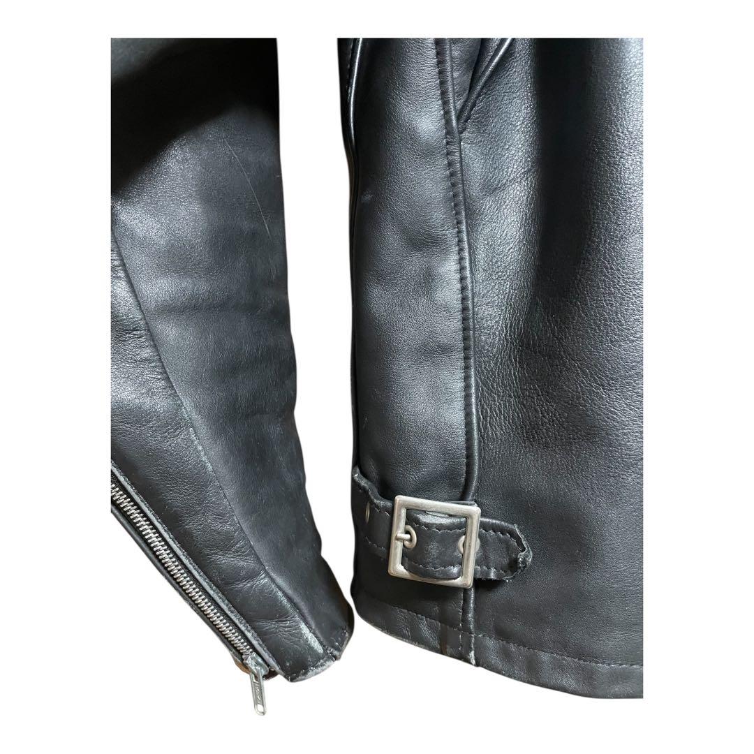 Schott ショット ライナー付 レザー シングルライダースジャケット 34