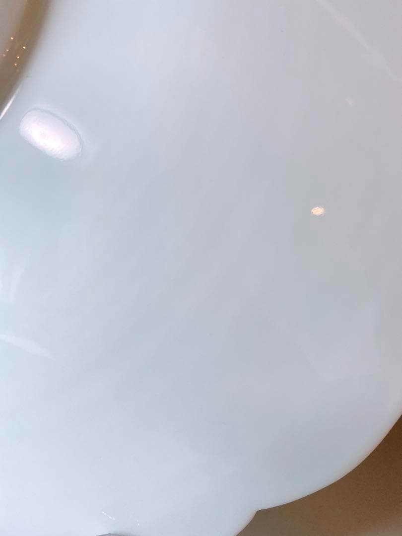 ◆未使用美品◆人間国宝　井上萬二作　白磁　彫文　菓子鉢　有田焼