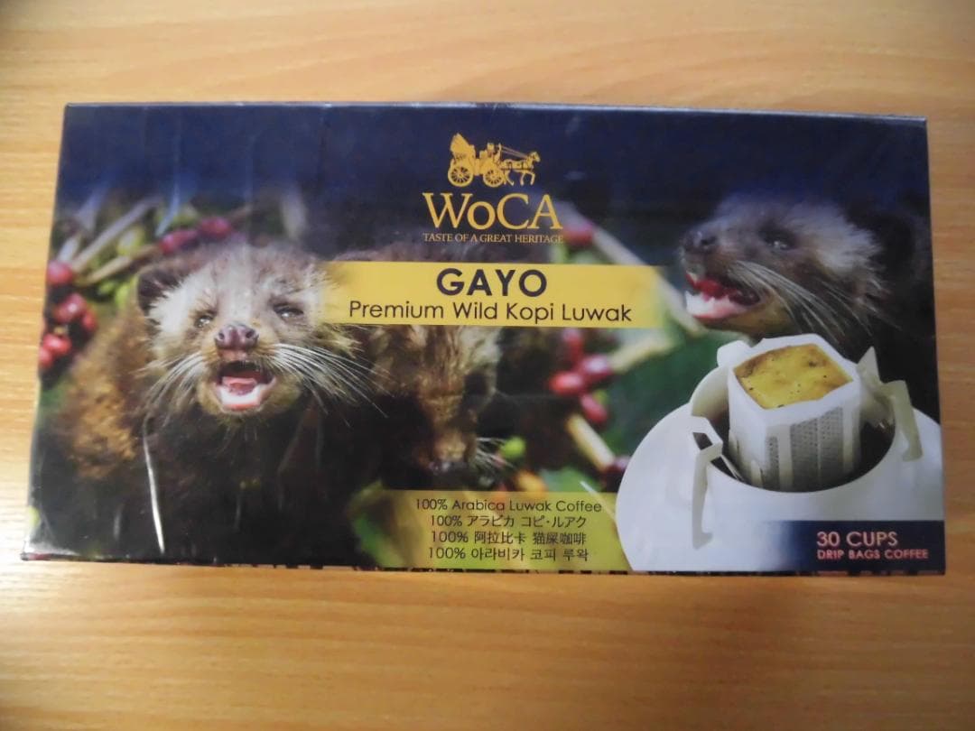 WoCA Gayo Premium Wild Kopi Luwak 30カップ