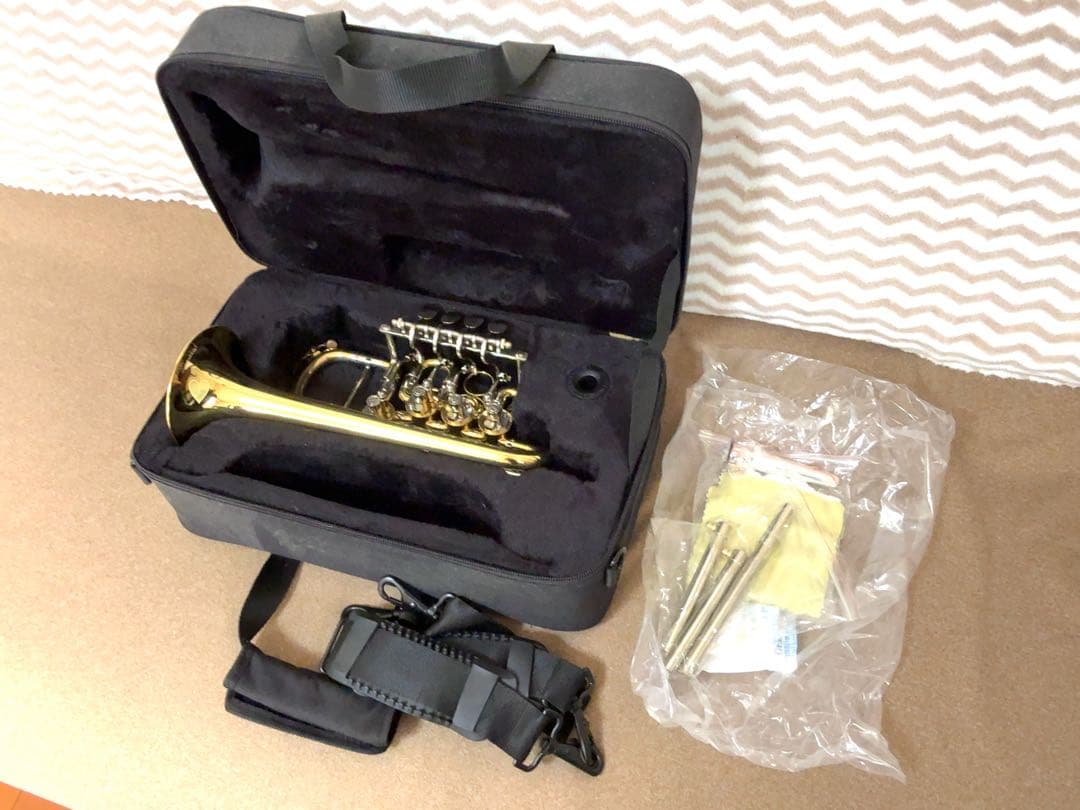 蓬*様 【目玉商品】ロータリーピッコロトランペット ほぼ未使用 中国製