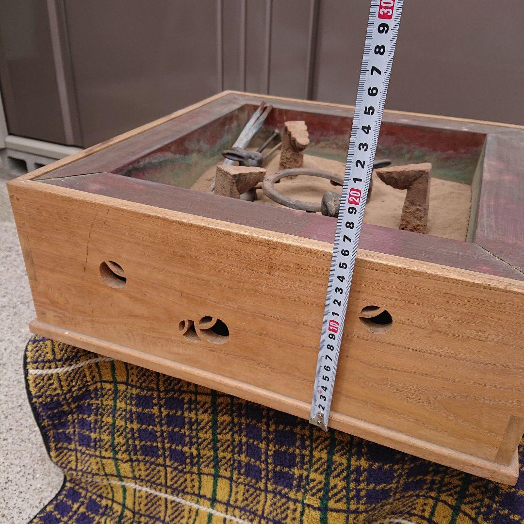 古美術火鉢四角形レトロ