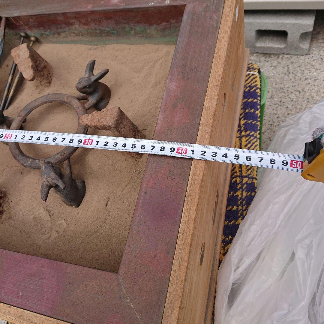 古美術火鉢四角形レトロ