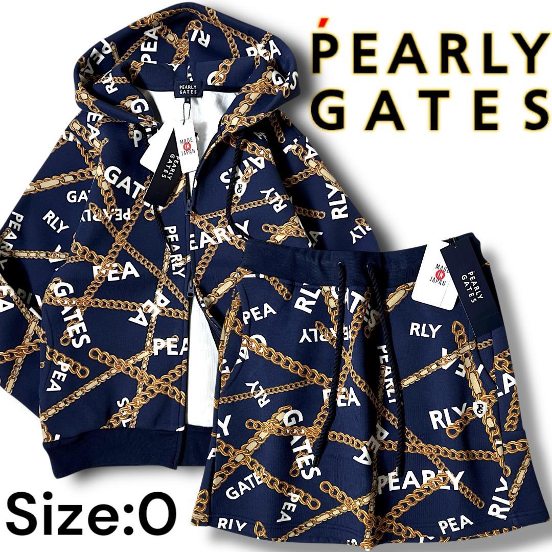 定価63,800円 0 パーリーゲイツ チェーンロゴ柄 セットアップ 上下セット