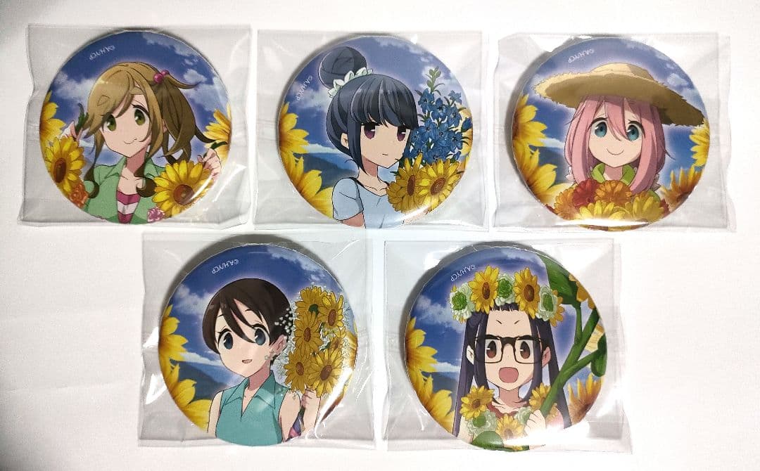 匿名配送 5種セット ゆるキャン 缶バッジ