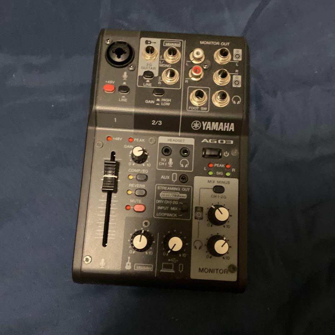 YAMAHA AG03 ライブストリーミングミキサー　ケーブル　変換プラグ付き