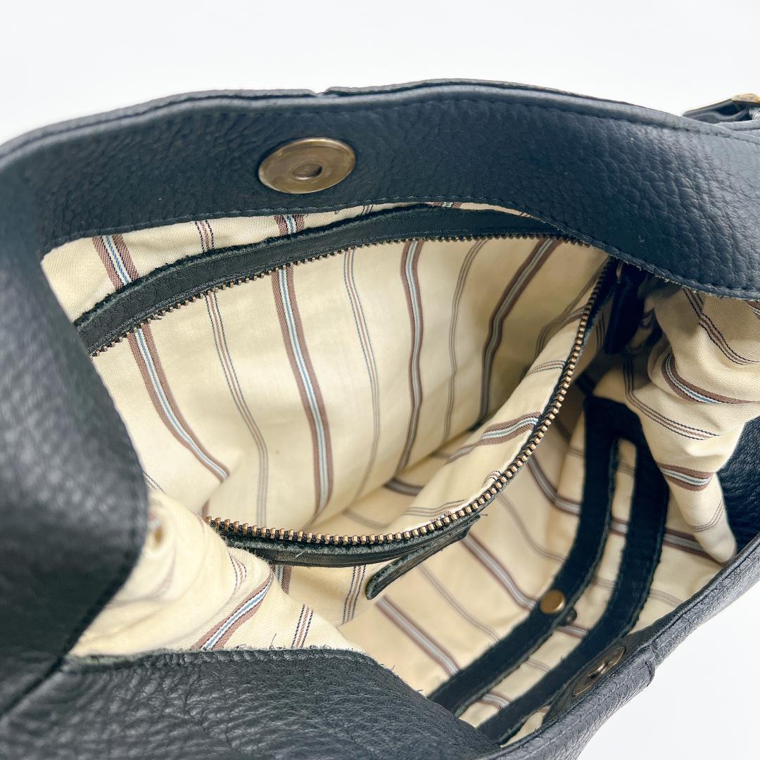 B.Stuff モニカ ワンショルダーバッグ オールレザー ブラック f177