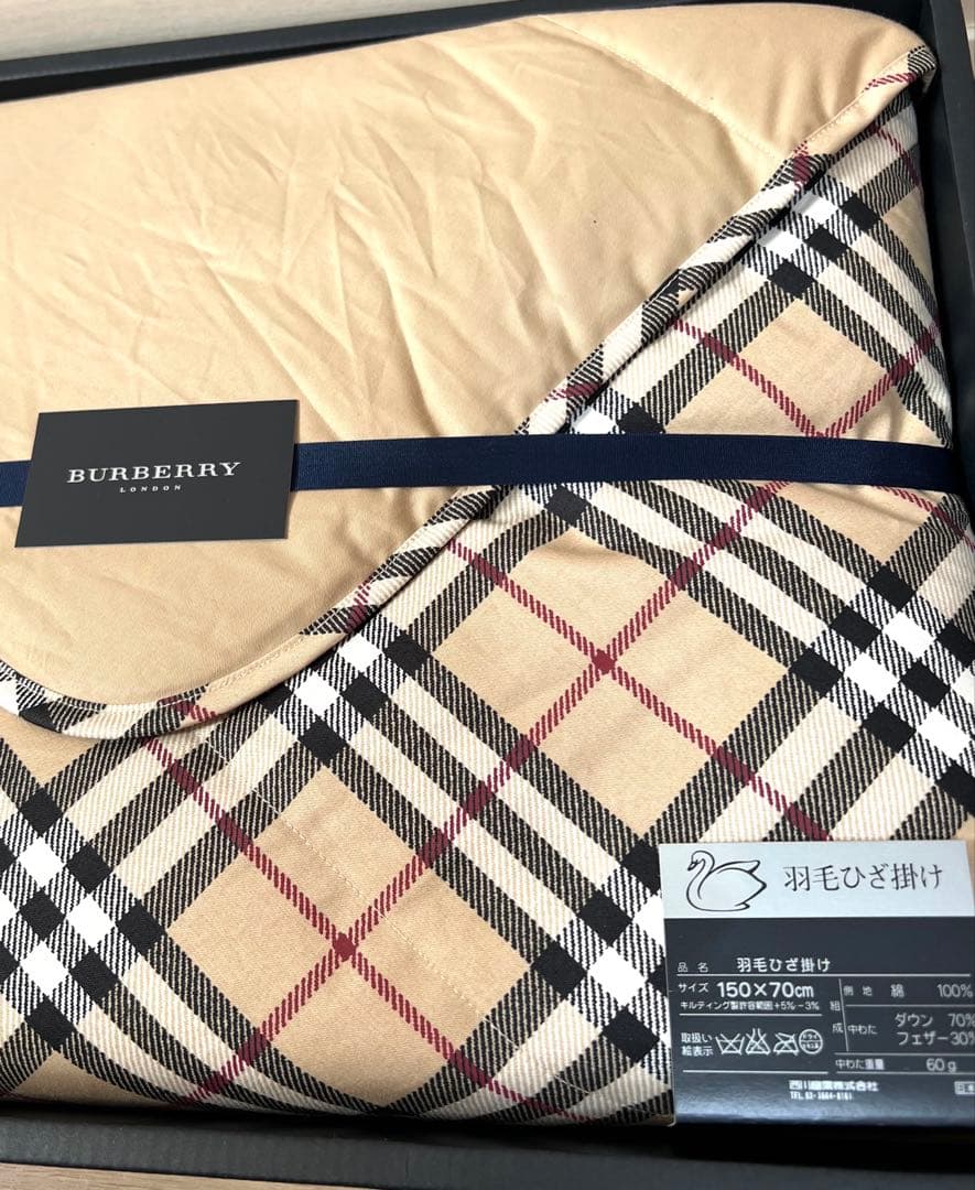 【即購入OK】BURBERRY LONDON 羽毛ひざ掛け バーバリーロンドン