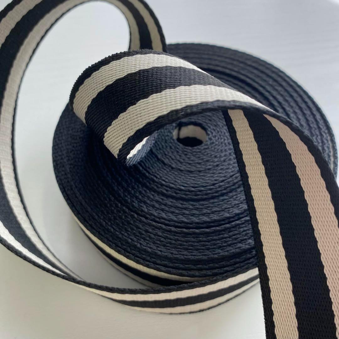 ★z2【合計100M】ポリエステル素材 バッグ紐 ストライプ 幅3.8cm