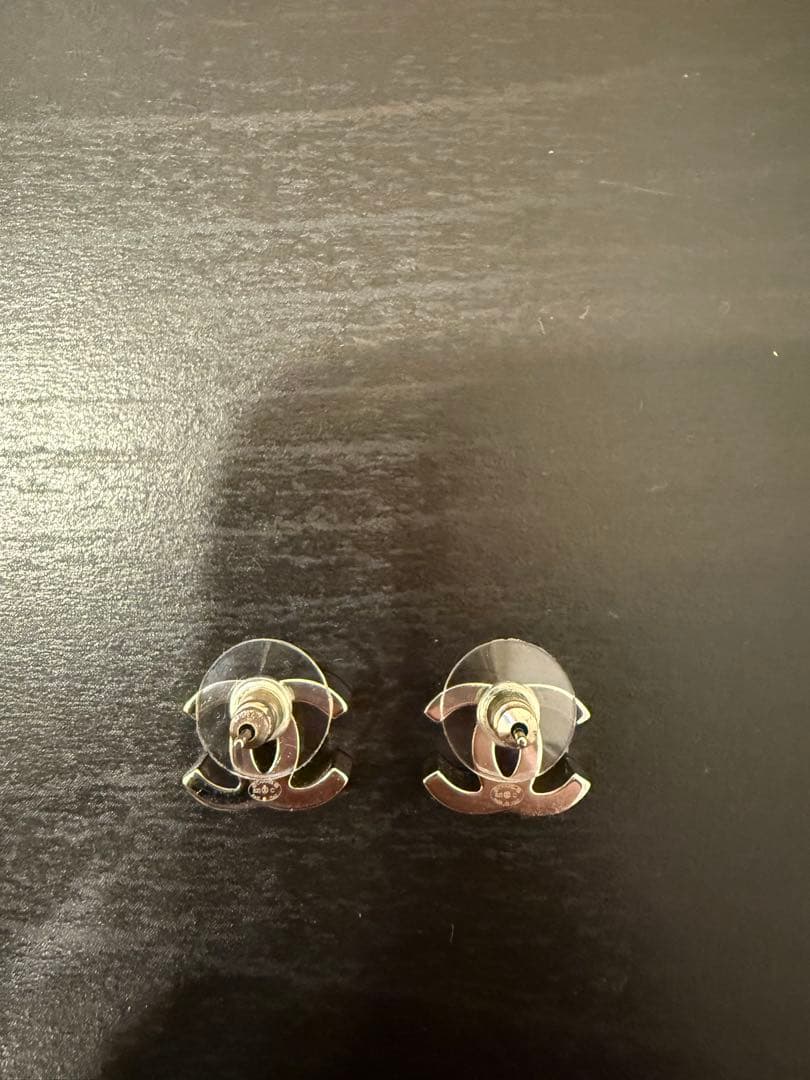 CHANEL シャネル ココマーク ピアス シルバー 正規店購入付属品完備
