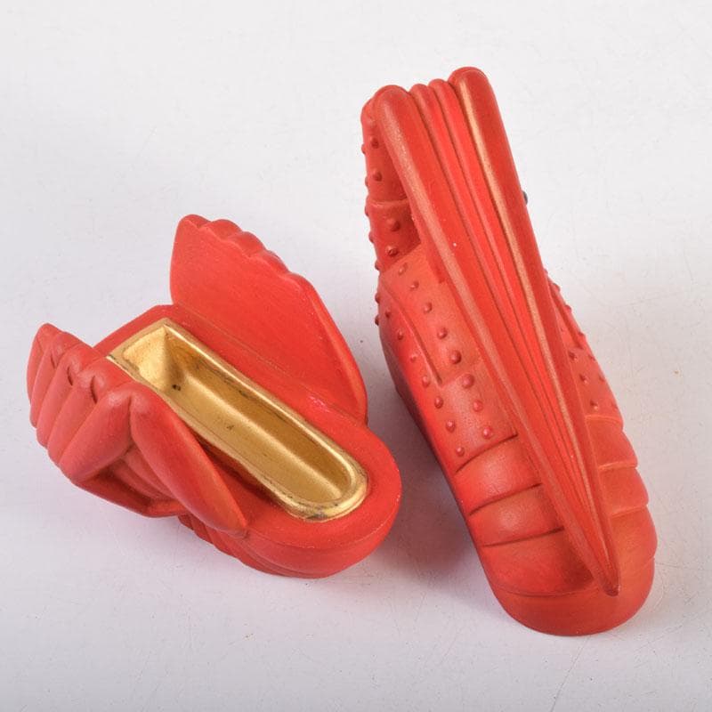 茶道具　京焼　東哉製　海老香合　共布共箱　V　8353