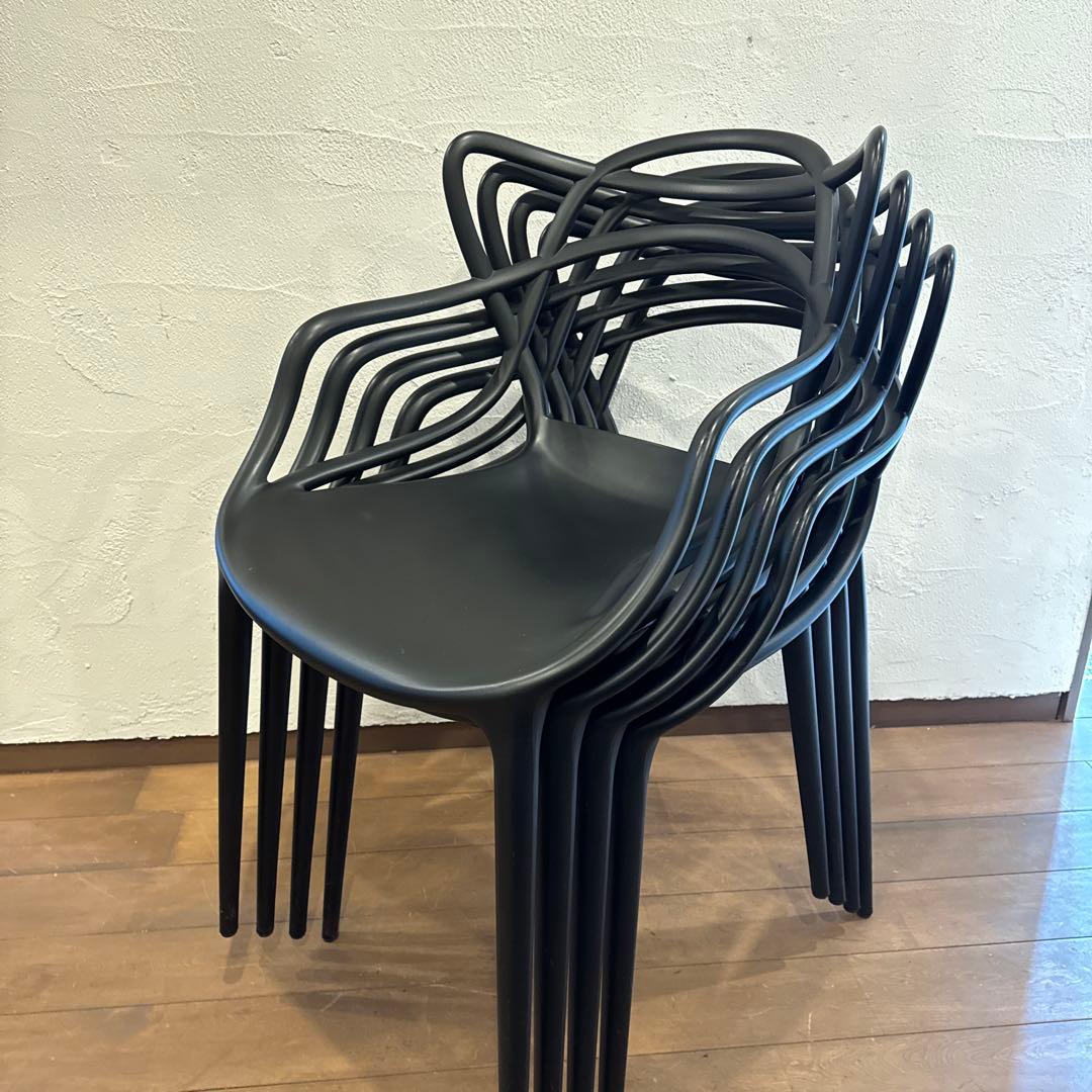 【ゆうゆ♪様々専用】Kartell マスターズチェア ブラック 4脚セット