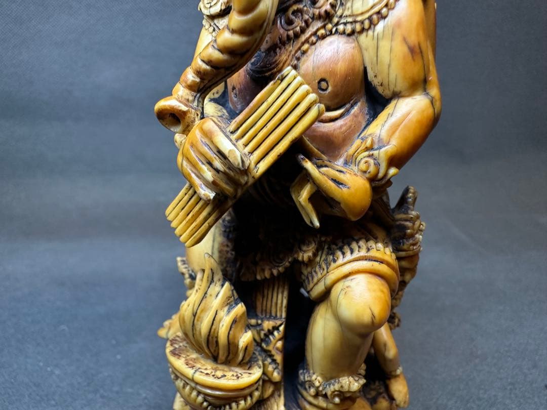 極上　置物　ガネーシャ　象神　仏像　天然素材　アンティーク　骨董　飾り物　古美術