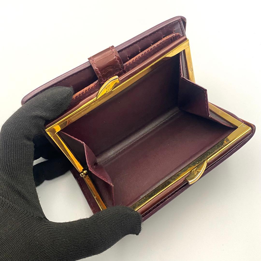 ルイヴィトン ヴェルニ ポルトフォイユ ヴィエノワ がま口 二つ折り財布 財布