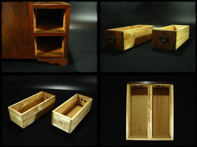 未使用 電熱 長火鉢 木製 囲炉裏 茶道具 c407