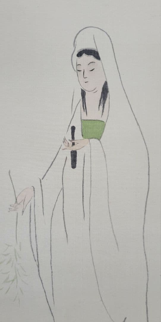 大谷光演(句仏)　観音図　掛け軸　箱無し　仏画　仏教美術　書画、骨董品、美術品