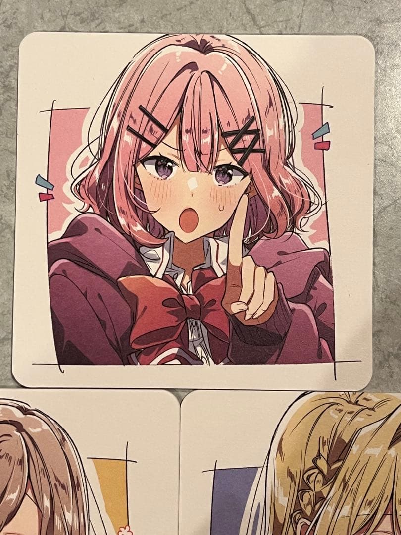 わたなれ原作購入特典コースター　 れなこ、まい、あじさい3枚セット