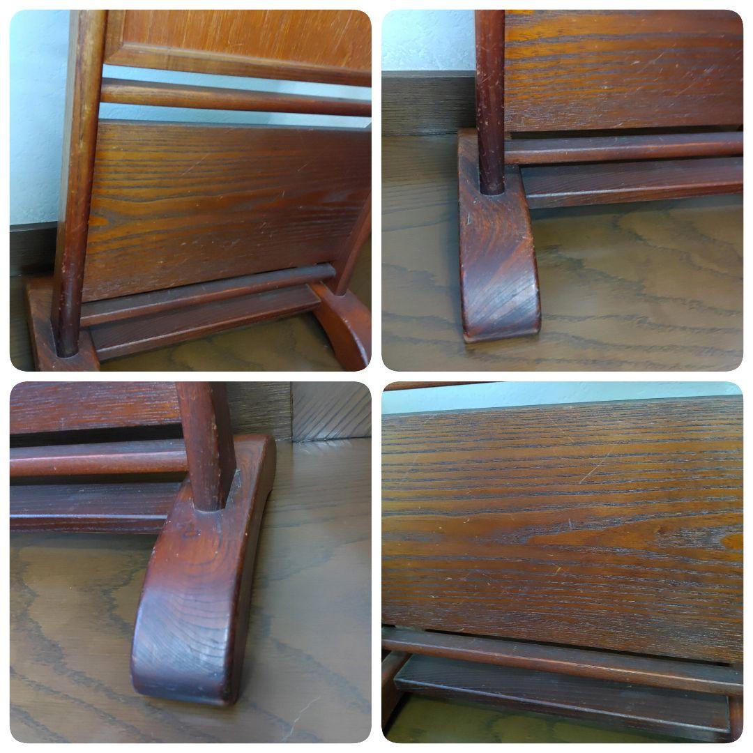 伝統工芸　江戸指物　姿見　鏡　面取り鏡　ミラー　スタンドミラー　アンティーク