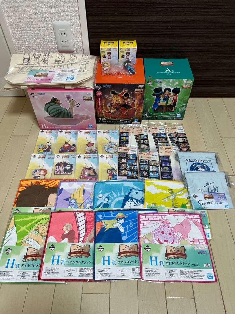 ワンピース　一番くじ　A賞　Ｂ賞　F賞　ラストワン賞　下位賞　セット