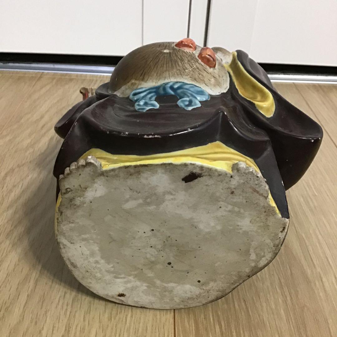 明治時代　九谷焼　布袋様　布袋さま　置物　縁起物　招福　商売繁盛