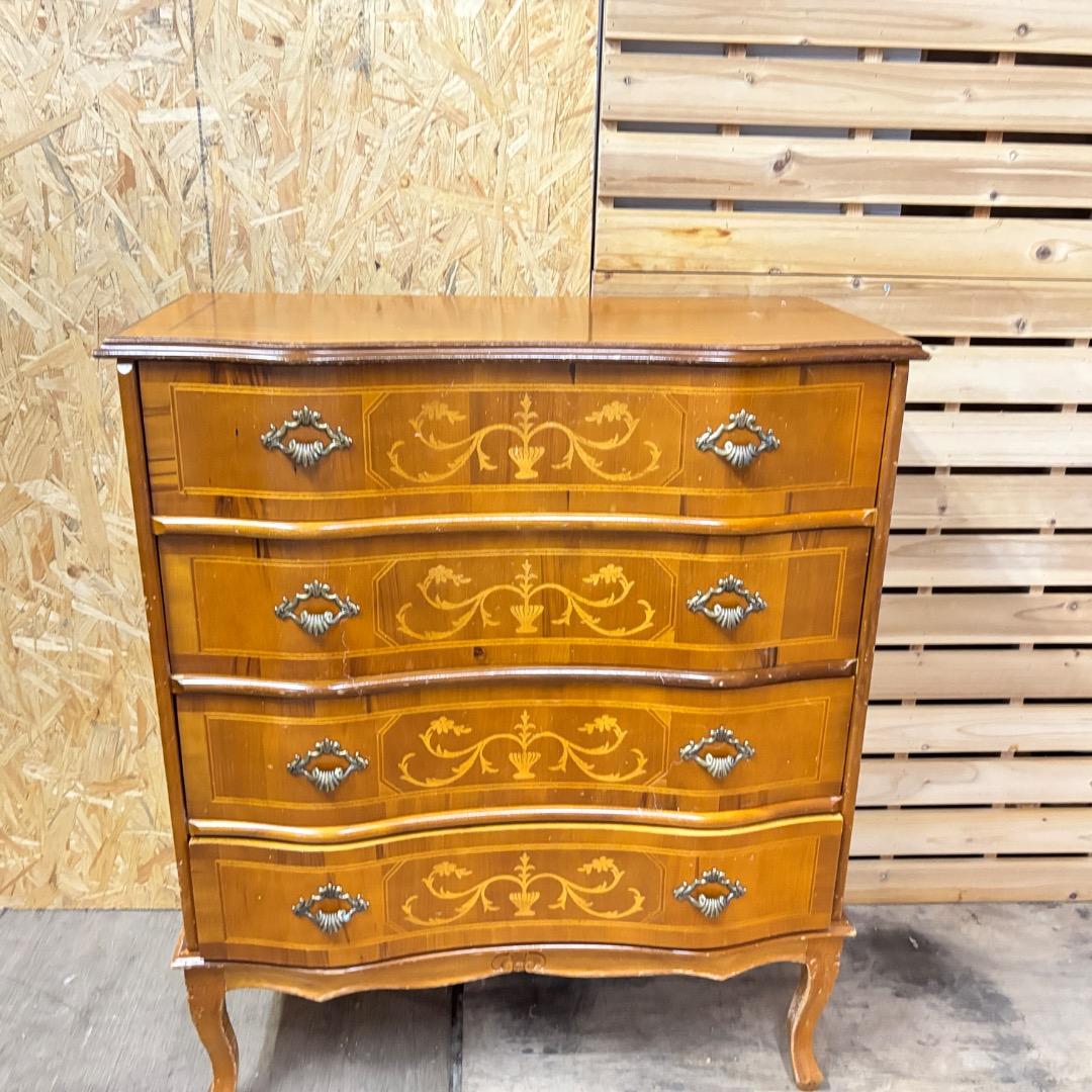 アンティーク風　チェスト　キャビネット　高さ91cm 4段