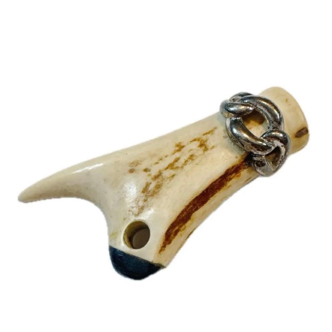 鹿角笛　ハンドメイド　1点物　完全フルオーダーメイド　角　ペンダントトップ