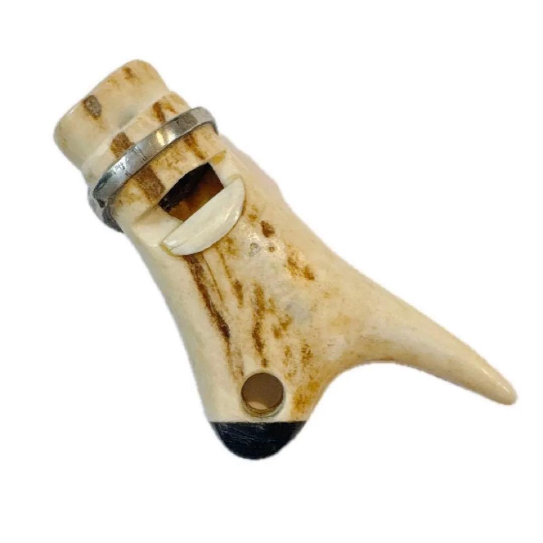 鹿角笛　ハンドメイド　1点物　完全フルオーダーメイド　角　ペンダントトップ