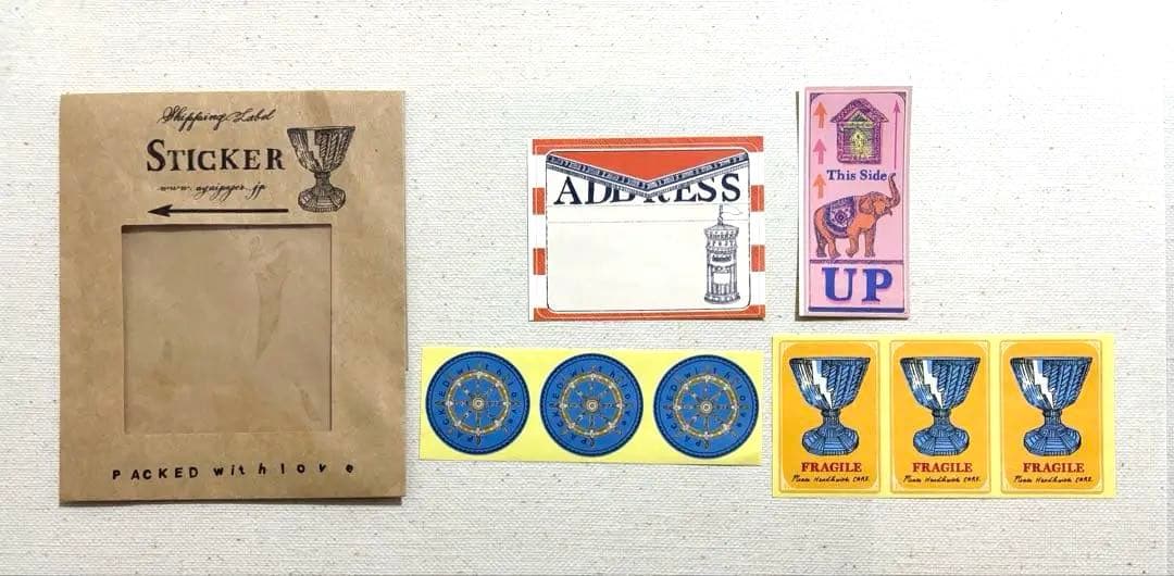 いのうえ彩　マスキングテープ　ロール付箋　ステッカー　お買い物バッグ　ハンカチ