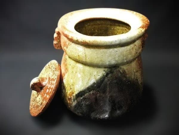 信楽 双耳付 水差 「小河仁斉」茶道具