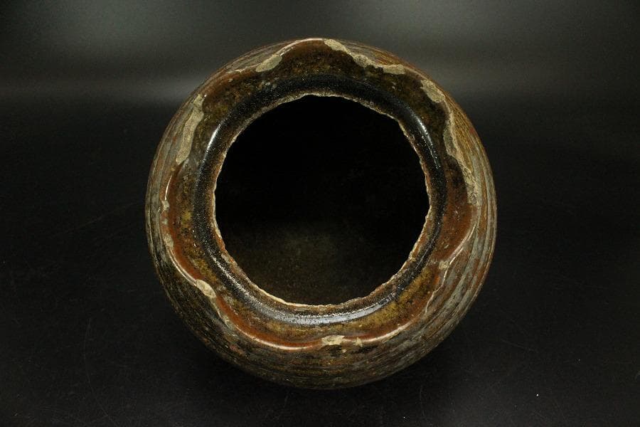 古瀬戸 砂金袋型 水指 茶道具 江戸時代(ZE566)