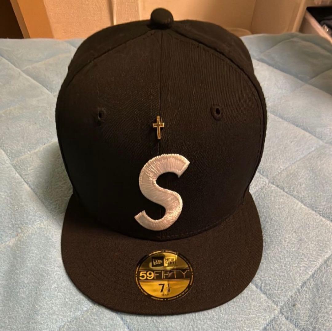 帽子 Supreme Gold Cross S Logo New Era Black