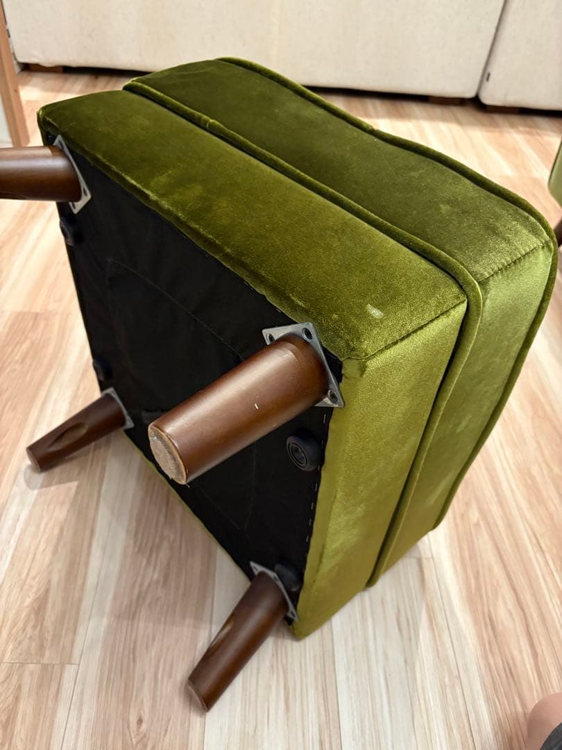 グリーン ベルベット ソファ