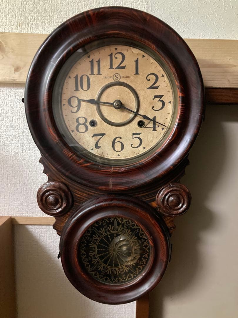 精工舎 ダルマ 四つ玉アンティーク柱時計 修復済