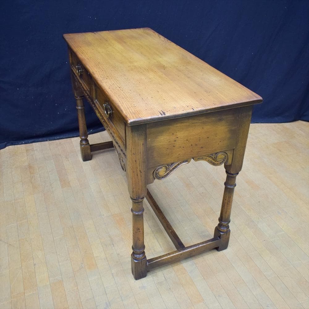 天然木　サイドテーブル　デスク　机　コンソール　キャビネット　飾り棚　テーブル