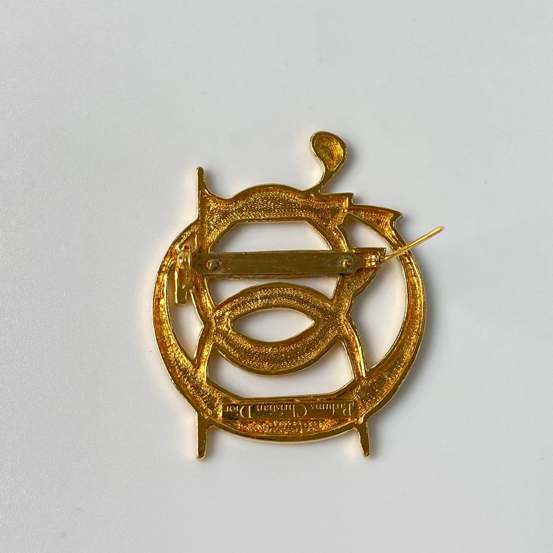 ディオール DIOR ロゴ ブローチ