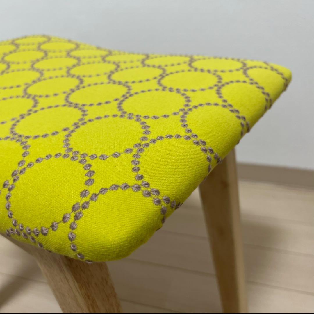 ミナペルホネン dop タンバリン 太脚 スクエア スツール 【イエロー】椅子